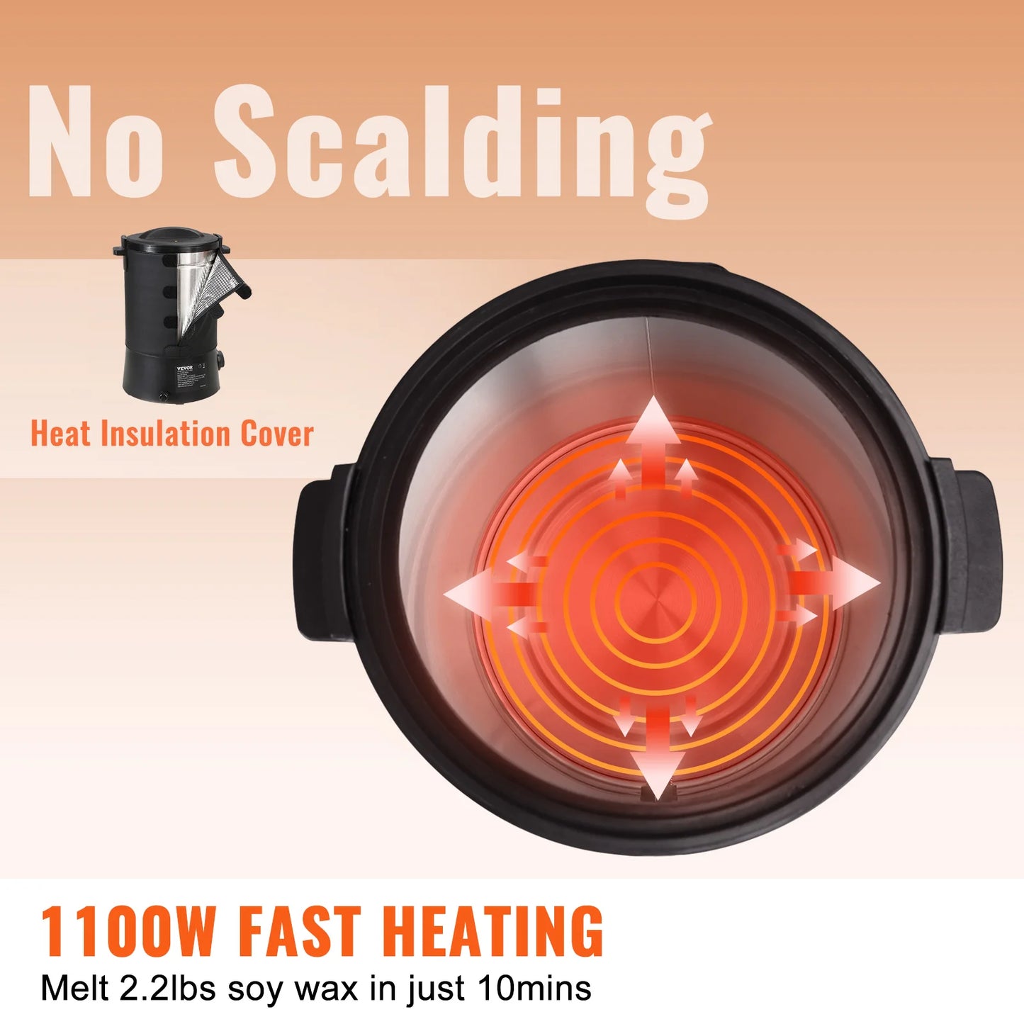 Electric Wax Melter for Candle Making, 6.5L & 10L, 9-Level Temp Control | StriveRiseFit