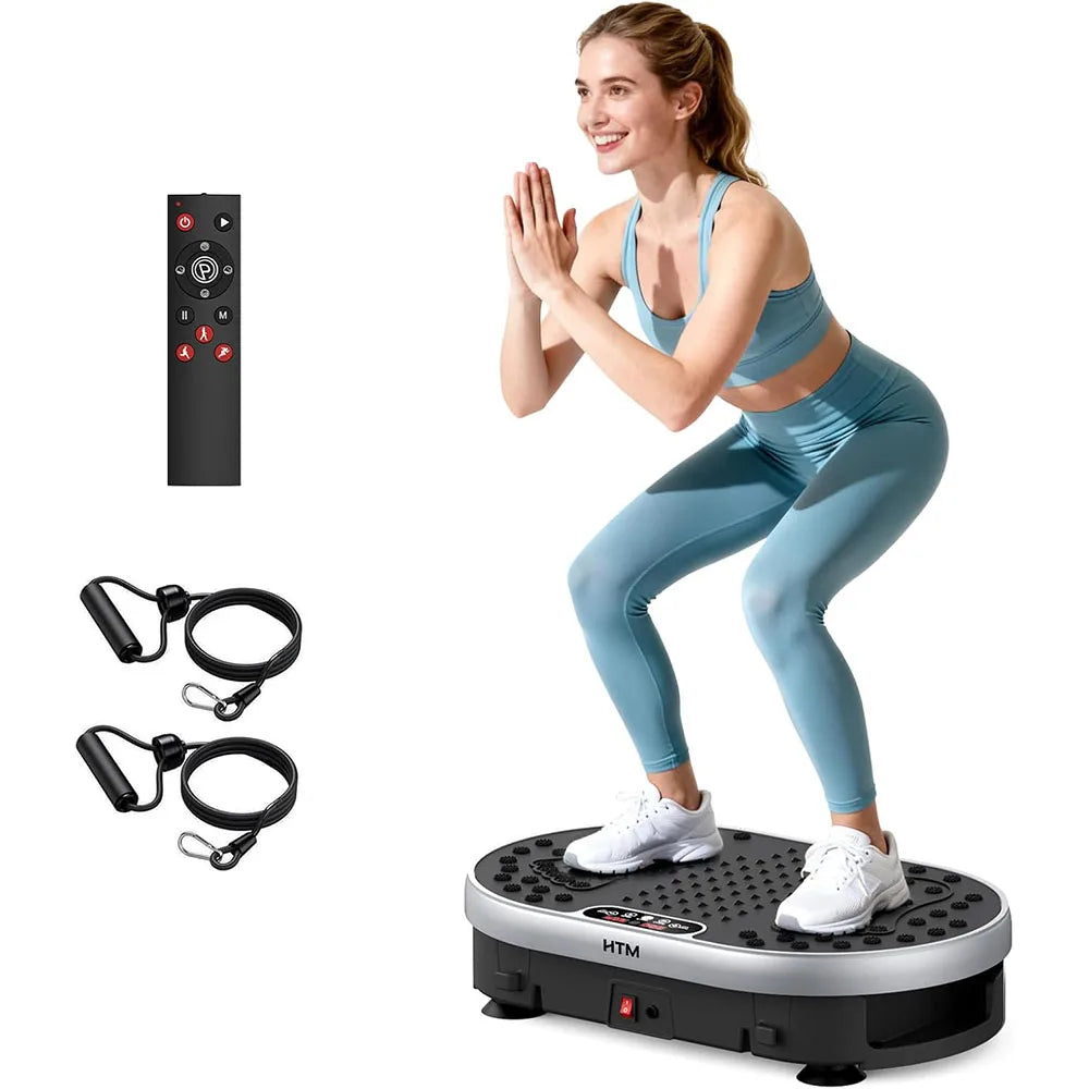 Vibration Plate Exercise Machine | 120 Speed Levels, 9 Preset Programs, 300LB, Remote & Touch Control