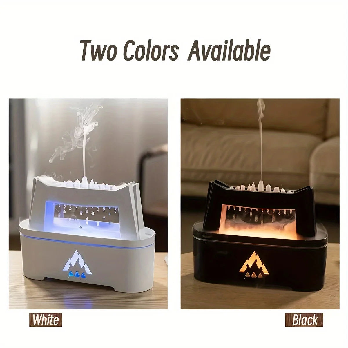 Aroma Diffuser Cloud Rain Humidifier Essential Oil Diffuser Light Rain Drop Sounds Flame/Blue