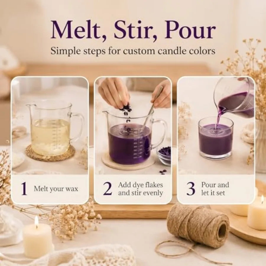 16-Color Soy Wax Candle Dye Set for Candle Making | StriveRiseFit