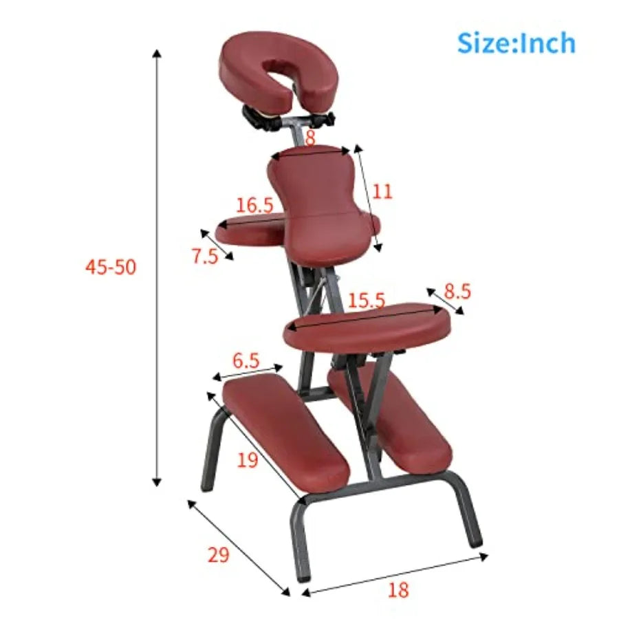 Portable Foldable Massage Chair | Adjustable Face Cradle, High-Density Cushion, Tattoo & Spa