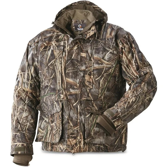 Guide Gear Men’s / Women's Waterfowl Hunting Camo Jacket Waterproof and Insulated Mossy Oak