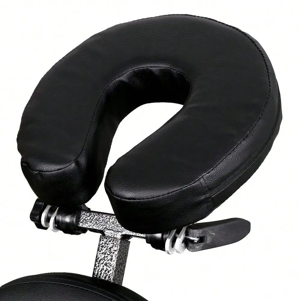 Adjustable Portable Massage Chair | PU Leather, 250 lb Capacity, Tool-Free Assembly, Tattoo & Spa