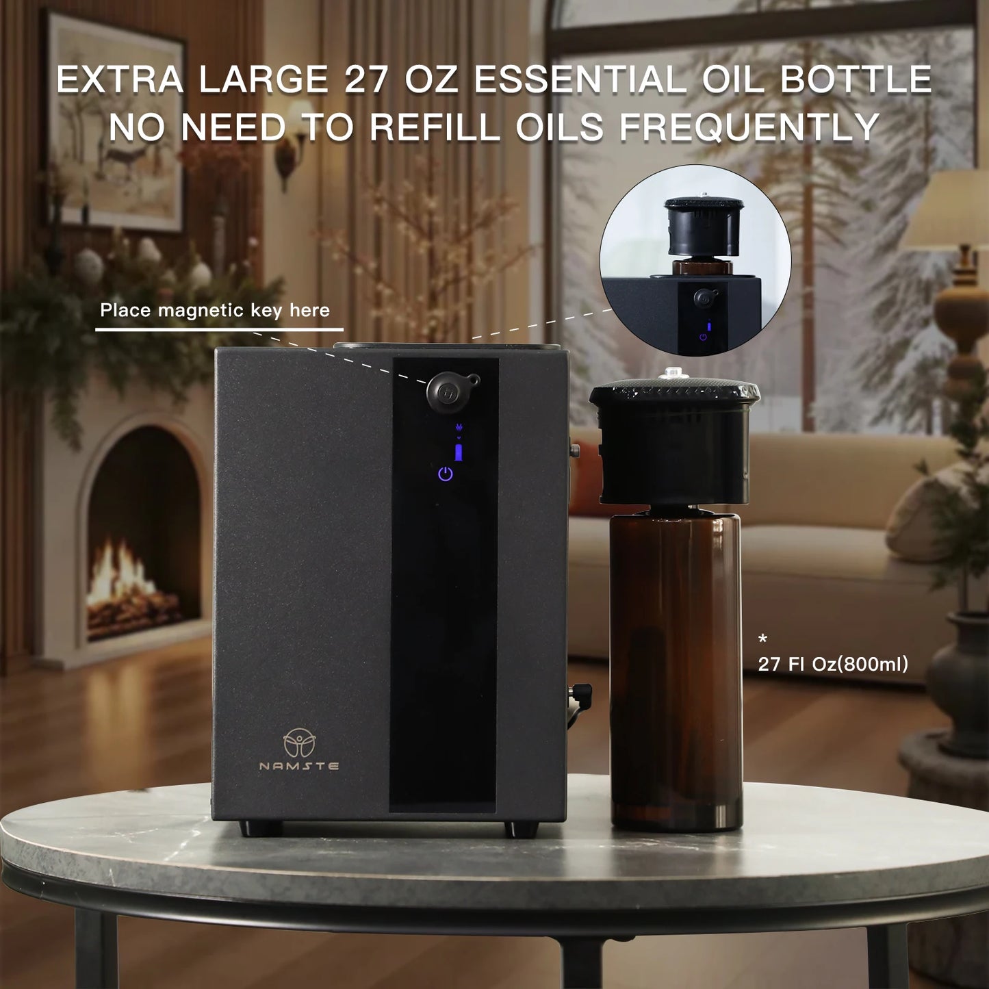 HVAC Essential Oil Aroma Diffuser | Bluetooth | 800ml | 3000m³ Coverage | StriveRiseFit