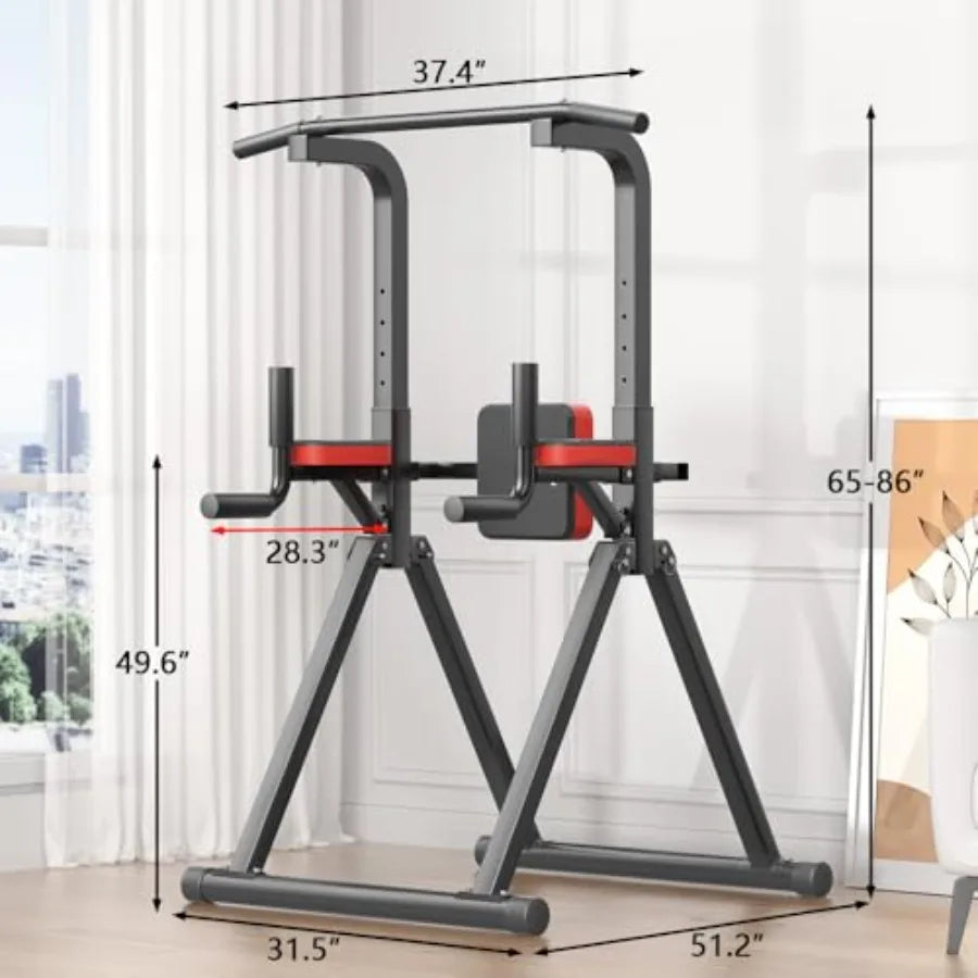Foldable Power Tower Pull Up & Dip Station, Compact Home Gym | StriveRiseFit