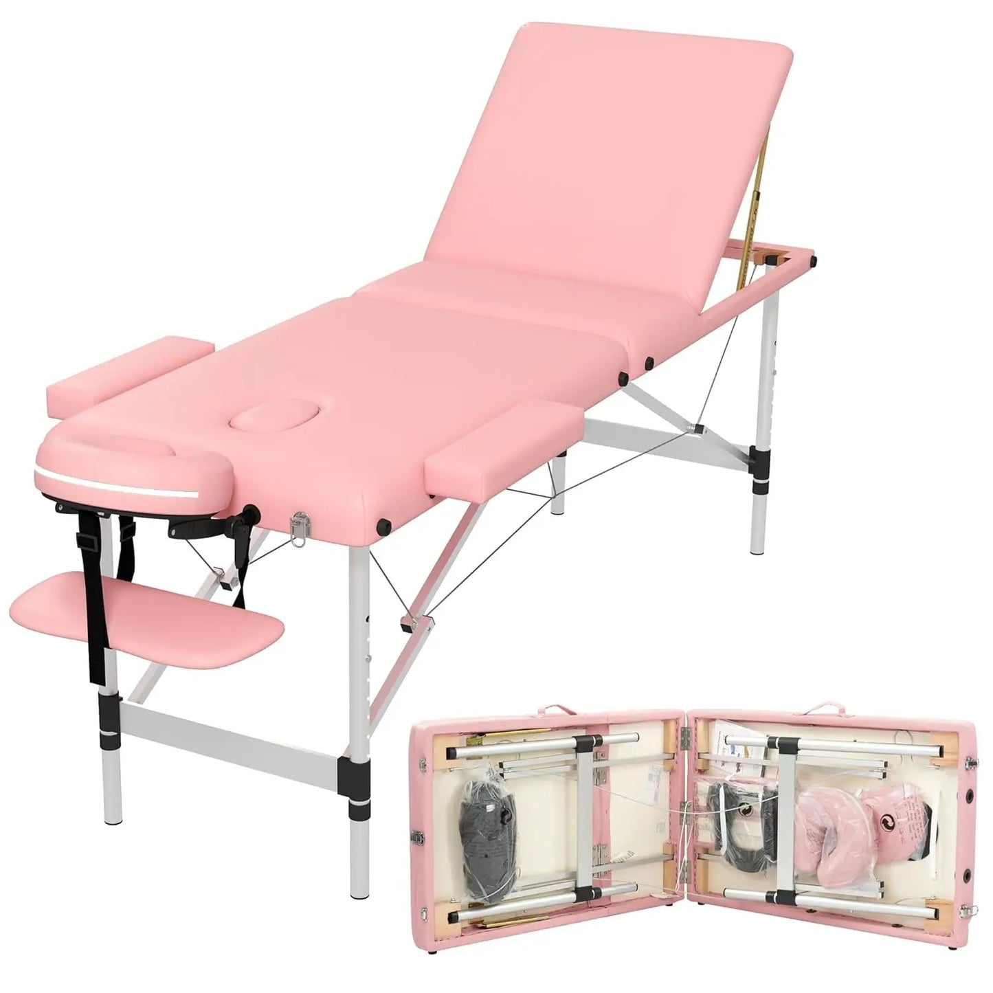 Portable Foldable Massage Table with Face Cradle — 2 & 3 Fold Options | StriveRiseFit