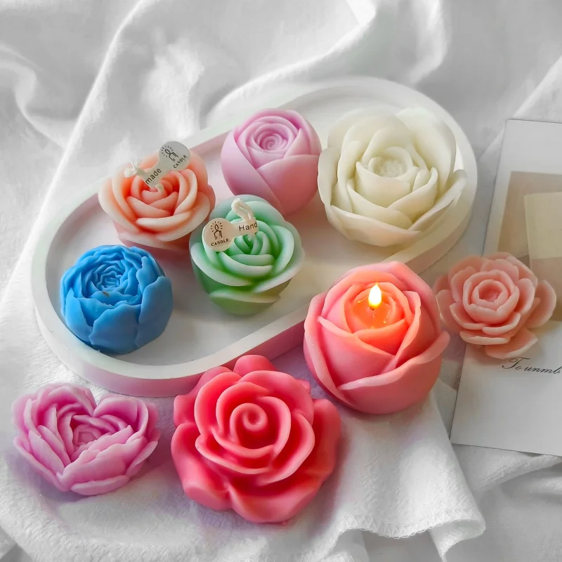 7-Piece 3D Flower Silicone Candle & Soap Mold Set | StriveRiseFit