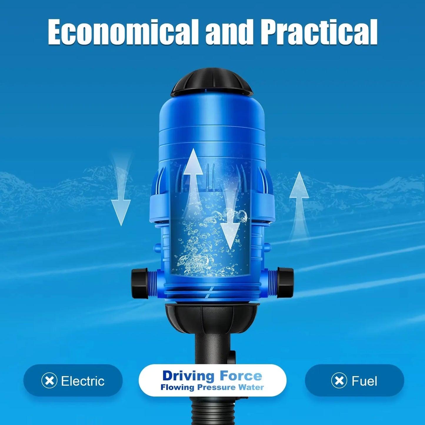 Automatic Fertilizer Injector Dispenser, Water-Driven Proportional with Hose & Accessories | StriveRiseFit
